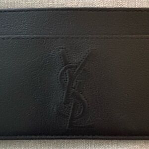 Yves Saint Laurent Black Leather Card Holder